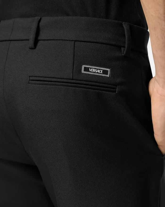 Versace Wool Formal Pants Black Men Blazers and Suits Versace Wool Formal Pants Black Men Blazers and Suits