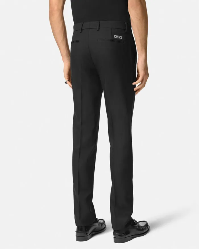 Versace Wool Formal Pants Black Men Blazers and Suits Versace Wool Formal Pants Black Men Blazers and Suits