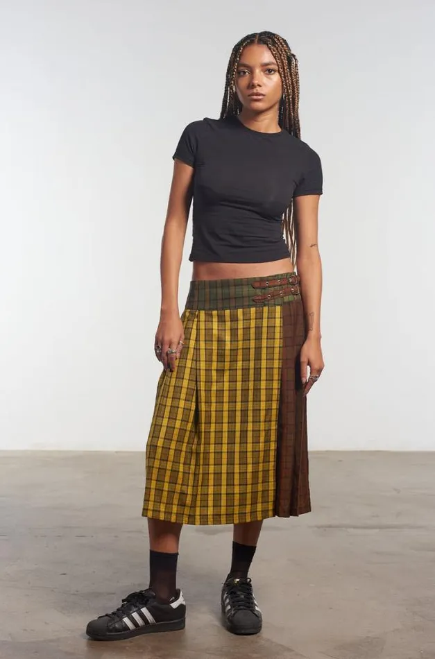 Viv Check Maxi Kilt Women The Ragged Priest Skirts and Shorts