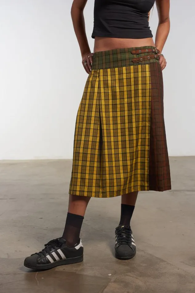 Viv Check Maxi Kilt Women The Ragged Priest Skirts and Shorts