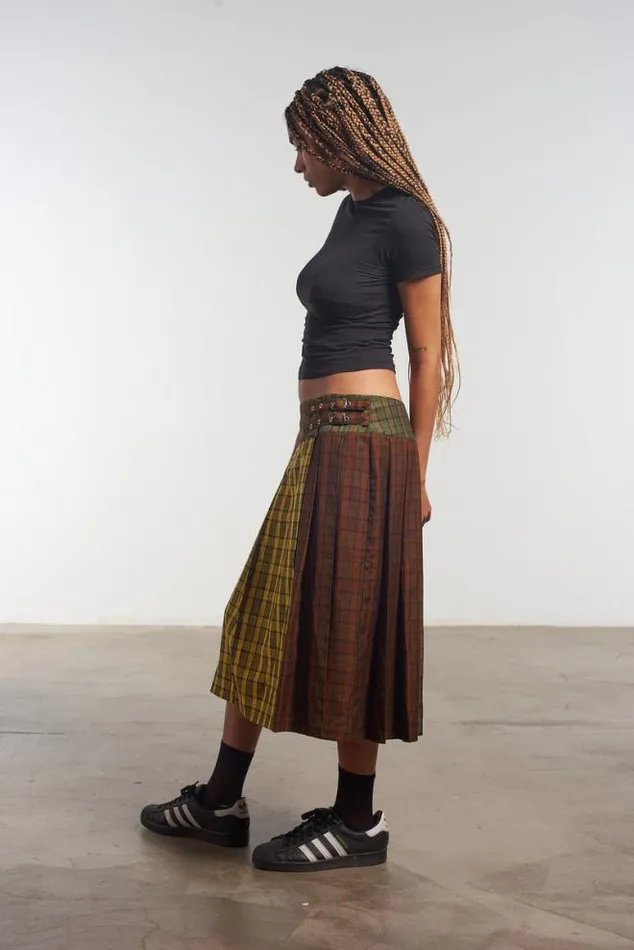 Viv Check Maxi Kilt Women The Ragged Priest Skirts and Shorts