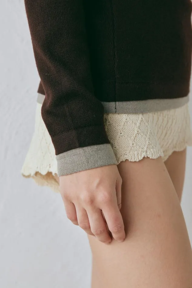 VRG GRL Long Sleeve Bea Knit Skivvy Chocolate 8211 Women VRG GRL Long Sleeve Bea Knit Skivvy Chocolate 8211 Women