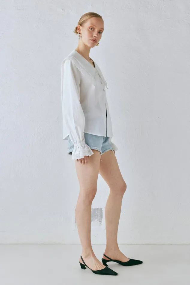 VRG GRL Long Sleeve Mae Blouse White 8211 Women VRG GRL Long Sleeve Mae Blouse White 8211 Women