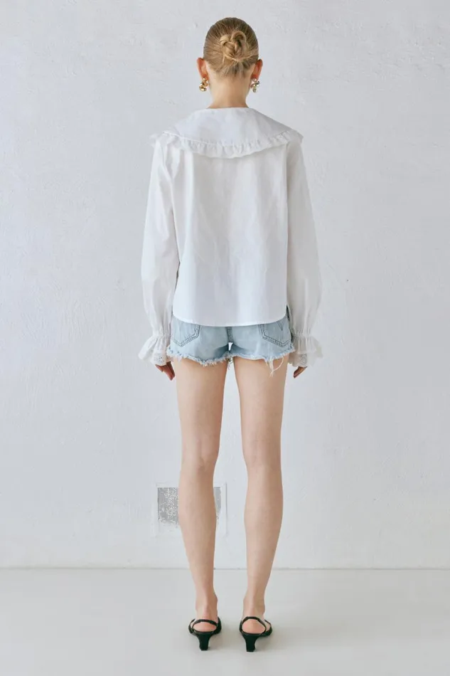 VRG GRL Long Sleeve Mae Blouse White 8211 Women VRG GRL Long Sleeve Mae Blouse White 8211 Women