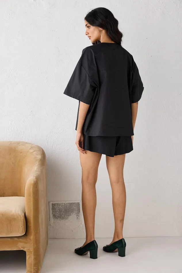VRG GRL Sets Naomi Smock Top Black 8211 Women VRG GRL Sets Naomi Smock Top Black 8211 Women