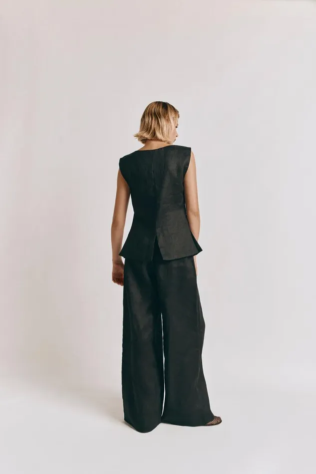 VRG GRL Sets Raya Linen Pants Black 8211 Women VRG GRL Sets Raya Linen Pants Black 8211 Women