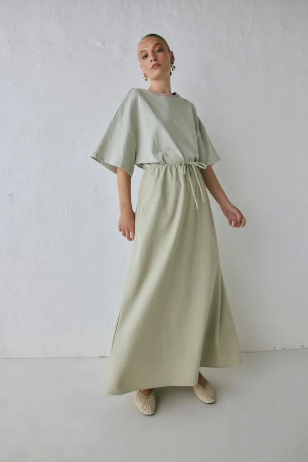 VRG GRL Skirts Etta Maxi Skirt Sage 8211 Women VRG GRL Skirts Etta Maxi Skirt Sage 8211 Women