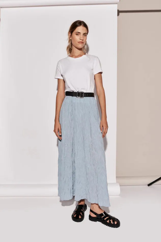 VRG GRL Skirts Solara Midi Skirt Sky 8211 Women