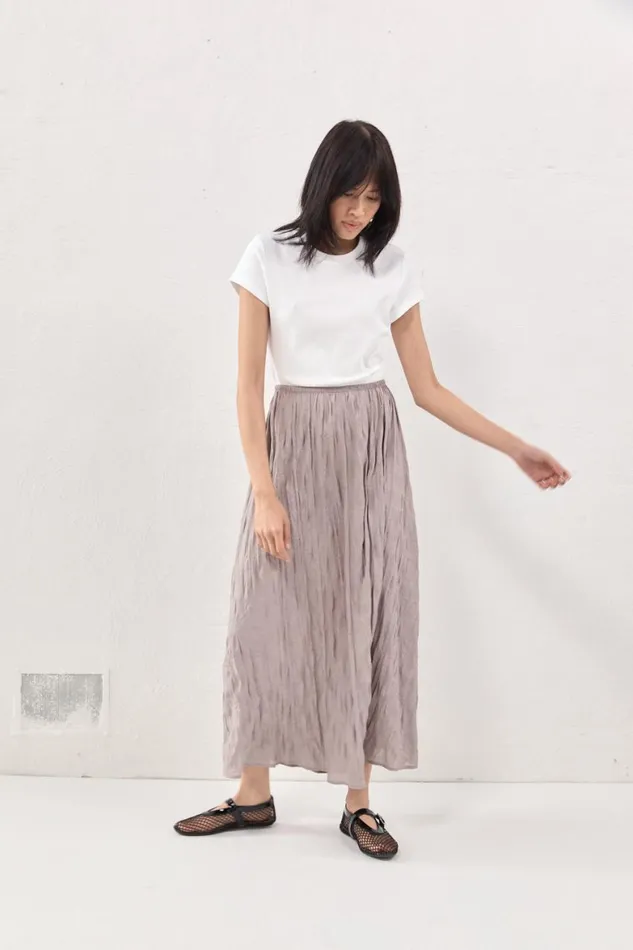 VRG GRL Skirts Solara Midi Skirt Smoke 8211 Women VRG GRL Skirts Solara Midi Skirt Smoke 8211 Women