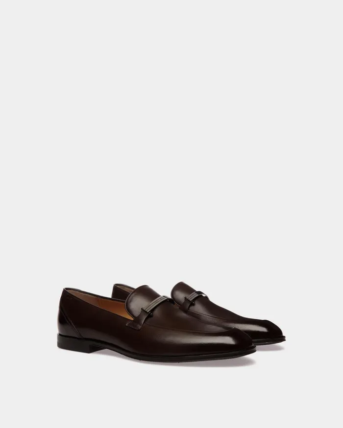 Westminster Loafer In Ebano Leather Men Bally Loafers and Moccasins
