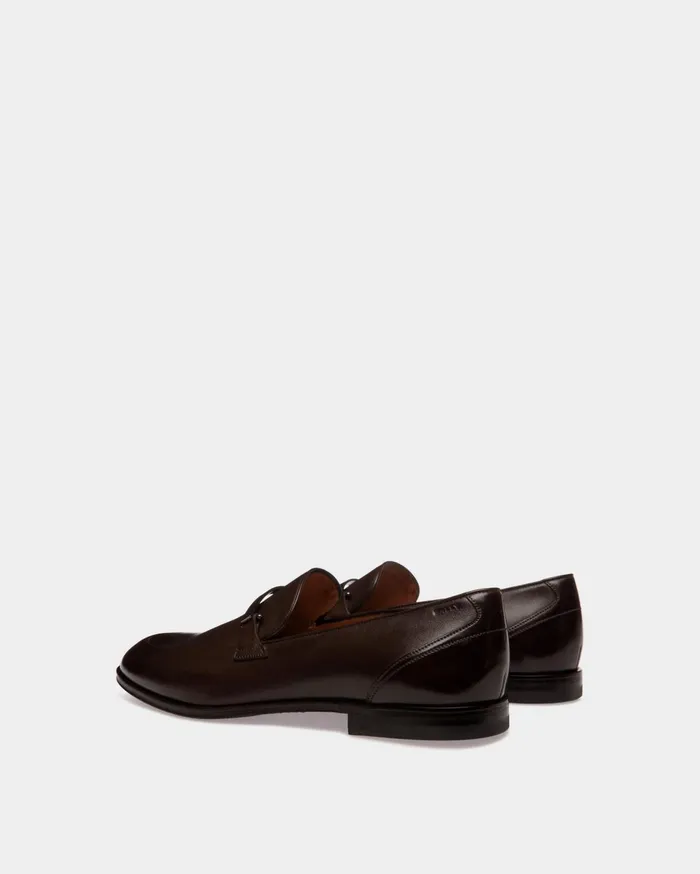 Westminster Loafer In Ebano Leather Men Bally Loafers and Moccasins
