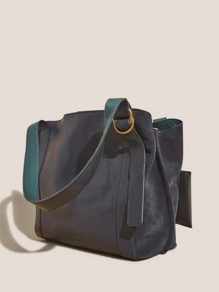 White Stuff Bags Women Hannah Leather Tote Bag Dark Navy White Stuff Bags Women Hannah Leather Tote Bag Dark Navy