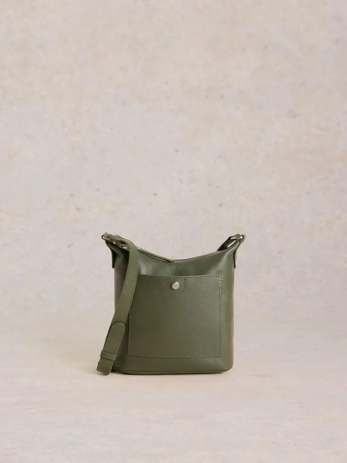 White Stuff Bags Women Mini Leather Fern Crossbody Khaki Green