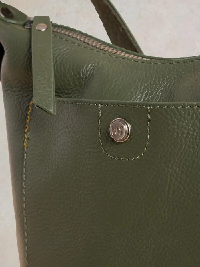 White Stuff Bags Women Mini Leather Fern Crossbody Khaki Green White Stuff Bags Women Mini Leather Fern Crossbody Khaki Green