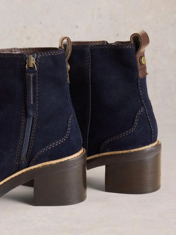 White Stuff Boots Women Cleo Block Heel Boot Dark Navy White Stuff Boots Women Cleo Block Heel Boot Dark Navy