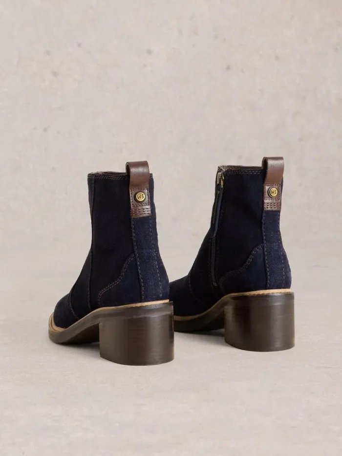 White Stuff Boots Women Cleo Block Heel Boot Dark Navy White Stuff Boots Women Cleo Block Heel Boot Dark Navy