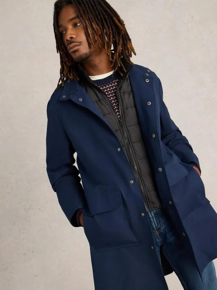 White Stuff Coats and Jackets Men Commuter Mac Dark Navy White Stuff Coats and Jackets Men Commuter Mac Dark Navy
