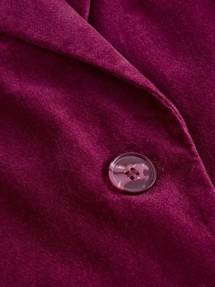 White Stuff Coats and Jackets Women Kamila Velvet Coat Dk Plum White Stuff Coats and Jackets Women Kamila Velvet Coat Dk Plum