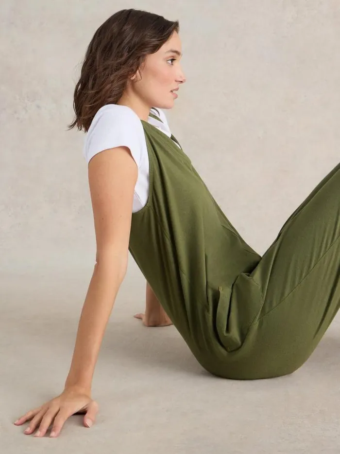 White Stuff Dresses Women Selina Jersey V Neck Jumpsuit Khaki Green White Stuff Dresses Women Selina Jersey V Neck Jumpsuit Khaki Green