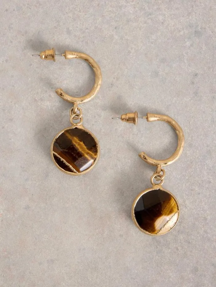 White Stuff Jewellery Women IRIS SEMIPRECIOUS DROP STONE EARRING Mid Brown White Stuff Jewellery Women IRIS SEMIPRECIOUS DROP STONE EARRING Mid Brown