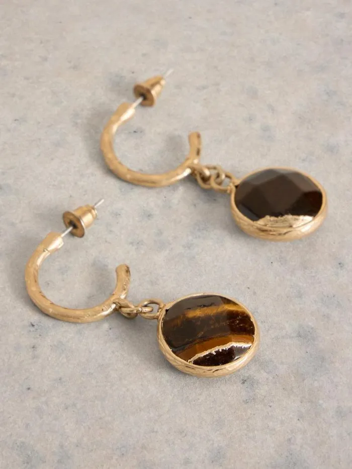 White Stuff Jewellery Women IRIS SEMIPRECIOUS DROP STONE EARRING Mid Brown White Stuff Jewellery Women IRIS SEMIPRECIOUS DROP STONE EARRING Mid Brown