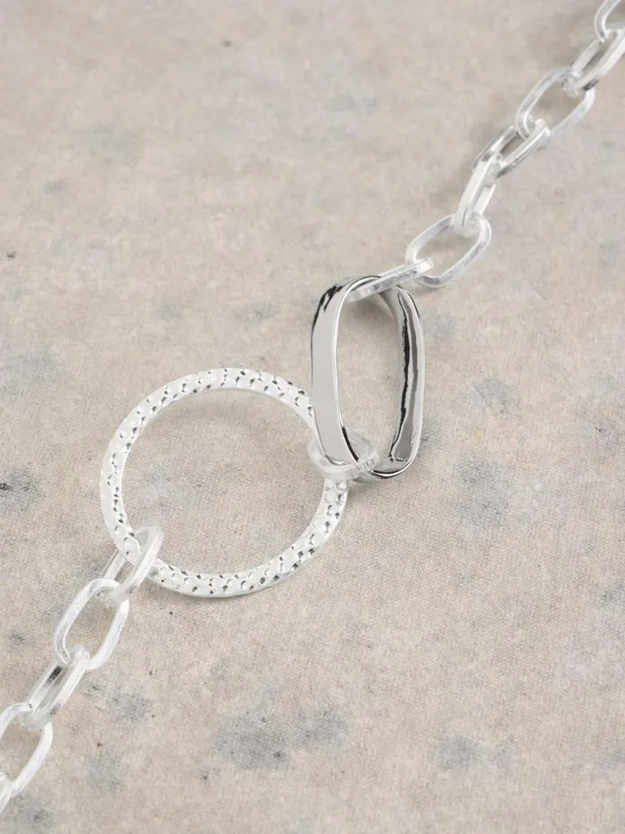 White Stuff Jewellery Women Statement Hammered Necklace Silver Tone Metallic White Stuff Jewellery Women Statement Hammered Necklace Silver Tone Metallic