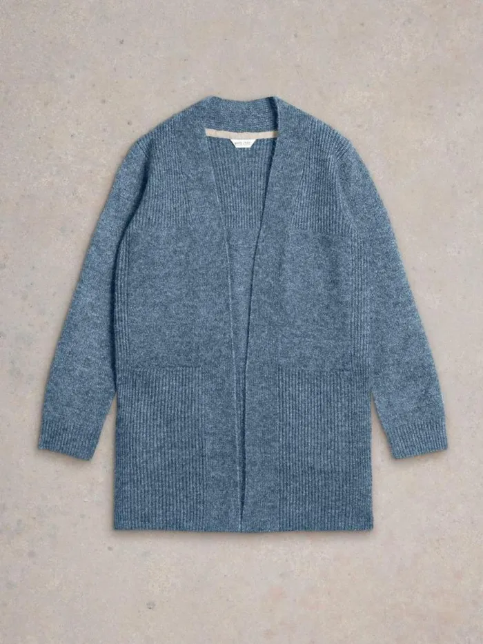 White Stuff Knitwear Women ERIN LONGLINE CARDI Mid Blue White Stuff Knitwear Women ERIN LONGLINE CARDI Mid Blue
