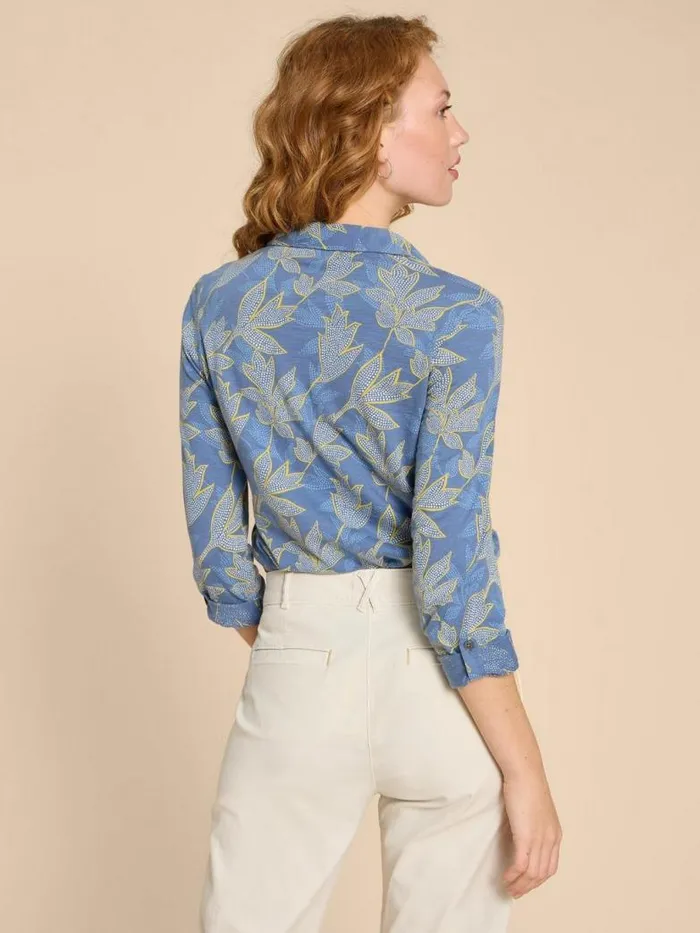 White Stuff Shirts and Blouses Women ANNIE PRINTED COTTON SHIRT Blue Multi White Stuff Shirts and Blouses Women ANNIE PRINTED COTTON SHIRT Blue Multi