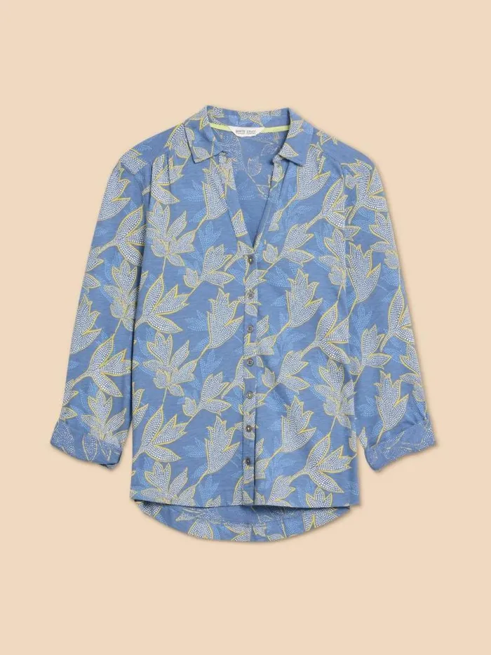 White Stuff Shirts and Blouses Women ANNIE PRINTED COTTON SHIRT Blue Multi White Stuff Shirts and Blouses Women ANNIE PRINTED COTTON SHIRT Blue Multi