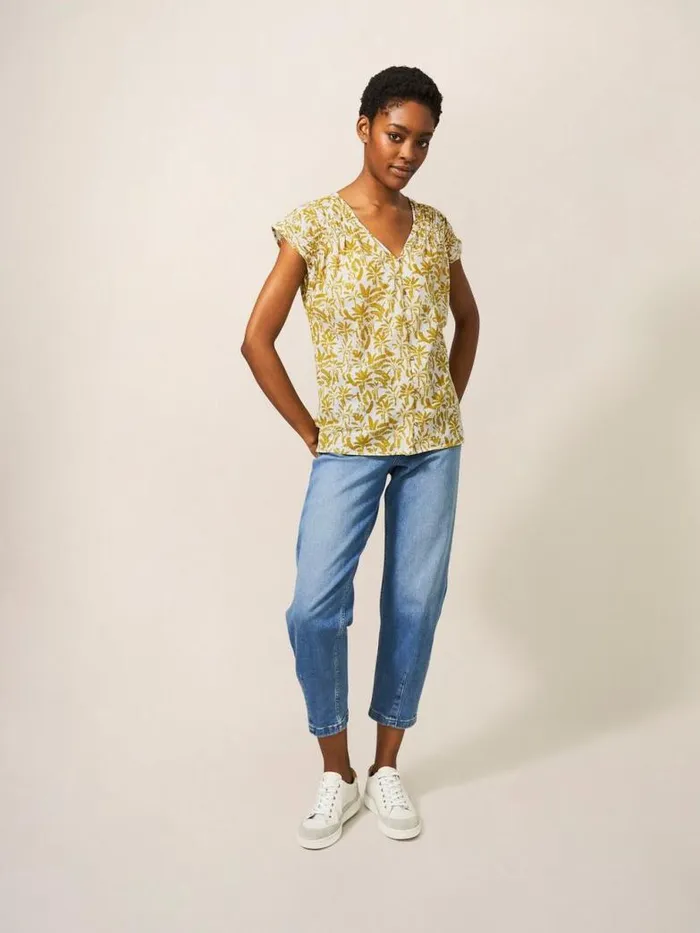 White Stuff Shirts and Blouses Women Rae Organic Vest Cotton White Multi White Stuff Shirts and Blouses Women Rae Organic Vest Cotton White Multi