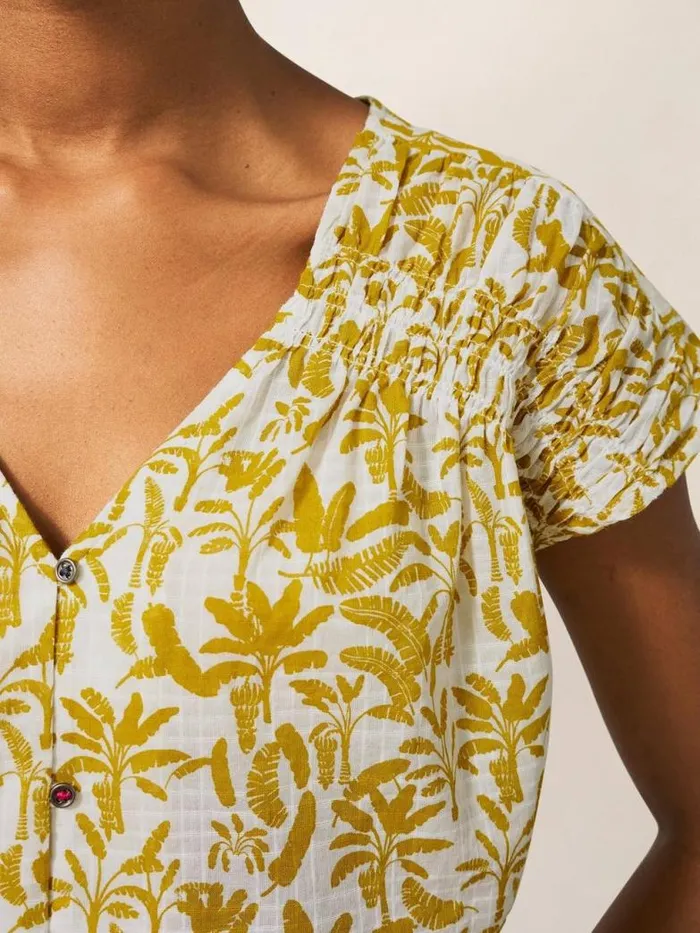 White Stuff Shirts and Blouses Women Rae Organic Vest Cotton White Multi White Stuff Shirts and Blouses Women Rae Organic Vest Cotton White Multi