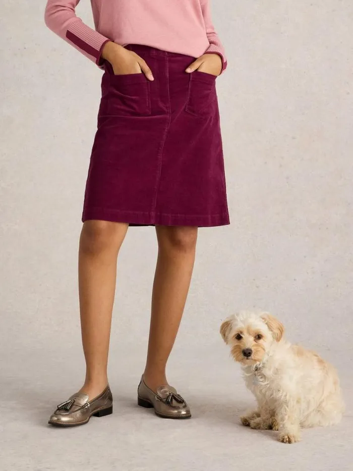 White Stuff Skirts Women Melody Organic Cord Skirt Deep Red White Stuff Skirts Women Melody Organic Cord Skirt Deep Red