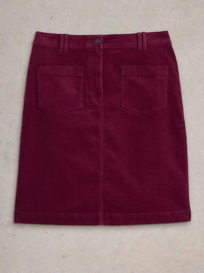 White Stuff Skirts Women Melody Organic Cord Skirt Deep Red White Stuff Skirts Women Melody Organic Cord Skirt Deep Red