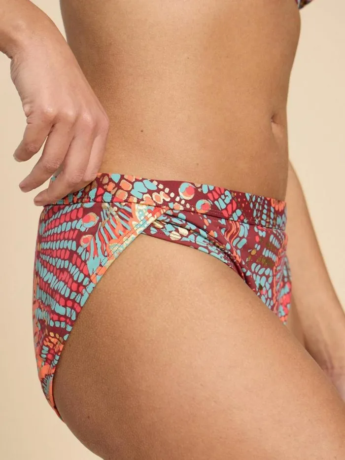 White Stuff Swimwear Women Tabitha Bikini Bottom Red Print White Stuff Swimwear Women Tabitha Bikini Bottom Red Print