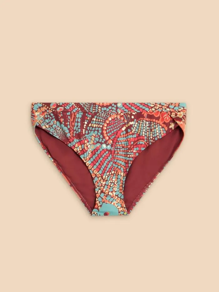 White Stuff Swimwear Women Tabitha Bikini Bottom Red Print White Stuff Swimwear Women Tabitha Bikini Bottom Red Print
