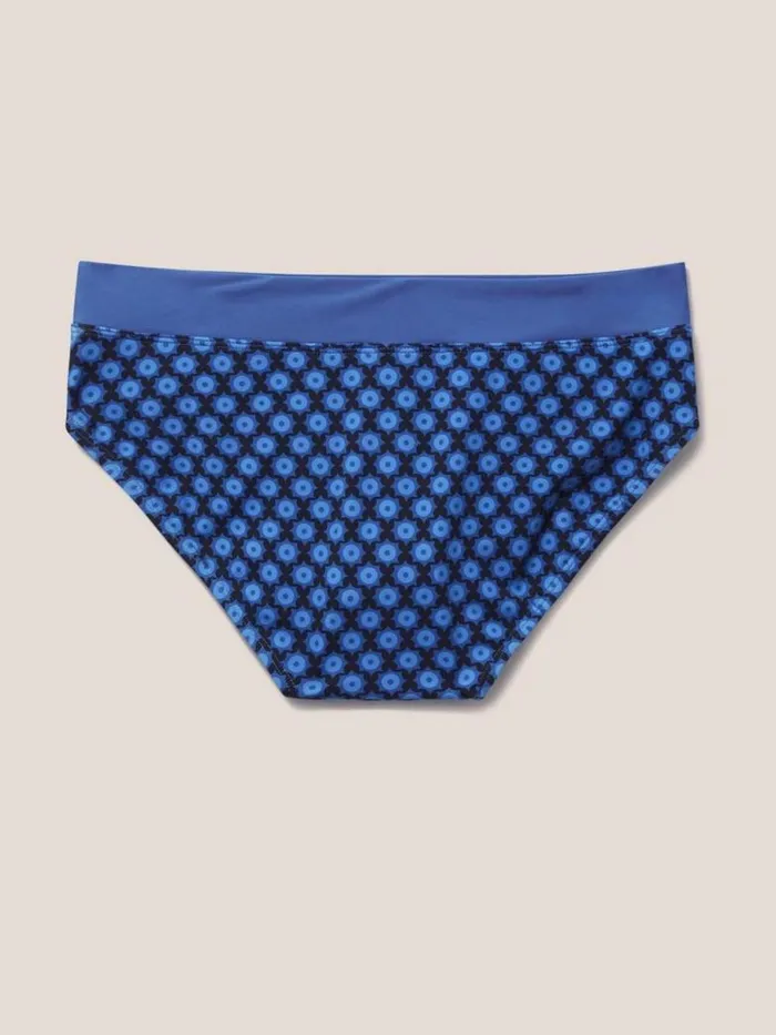 White Stuff Swimwear Women Tally Classic Bikini Bottom Blue Multi White Stuff Swimwear Women Tally Classic Bikini Bottom Blue Multi