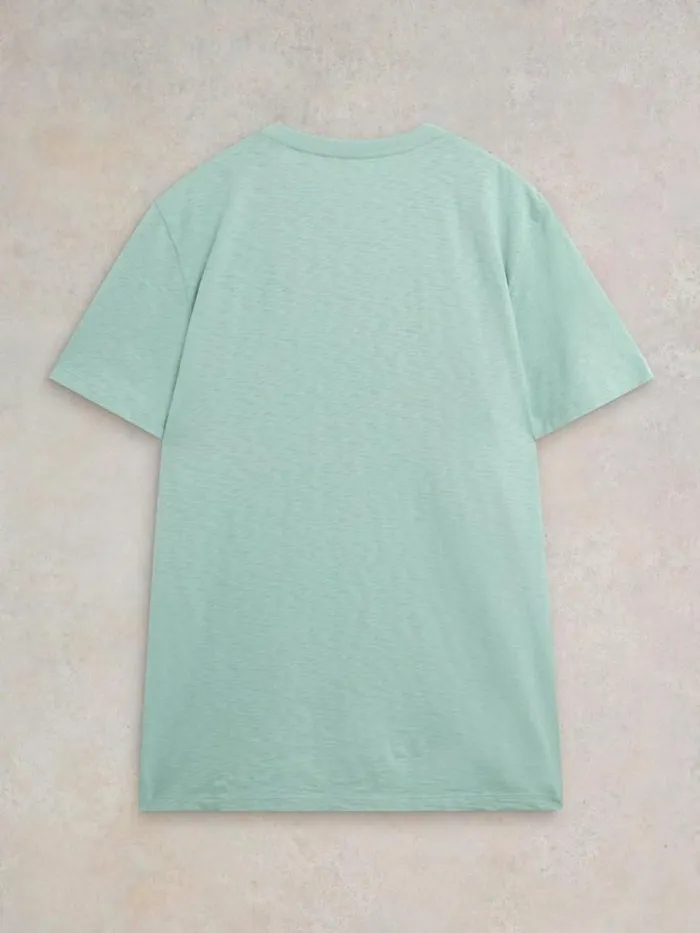 White Stuff TShirts Men Shark Pocket Graphic Tee Mint Green White Stuff TShirts Men Shark Pocket Graphic Tee Mint Green