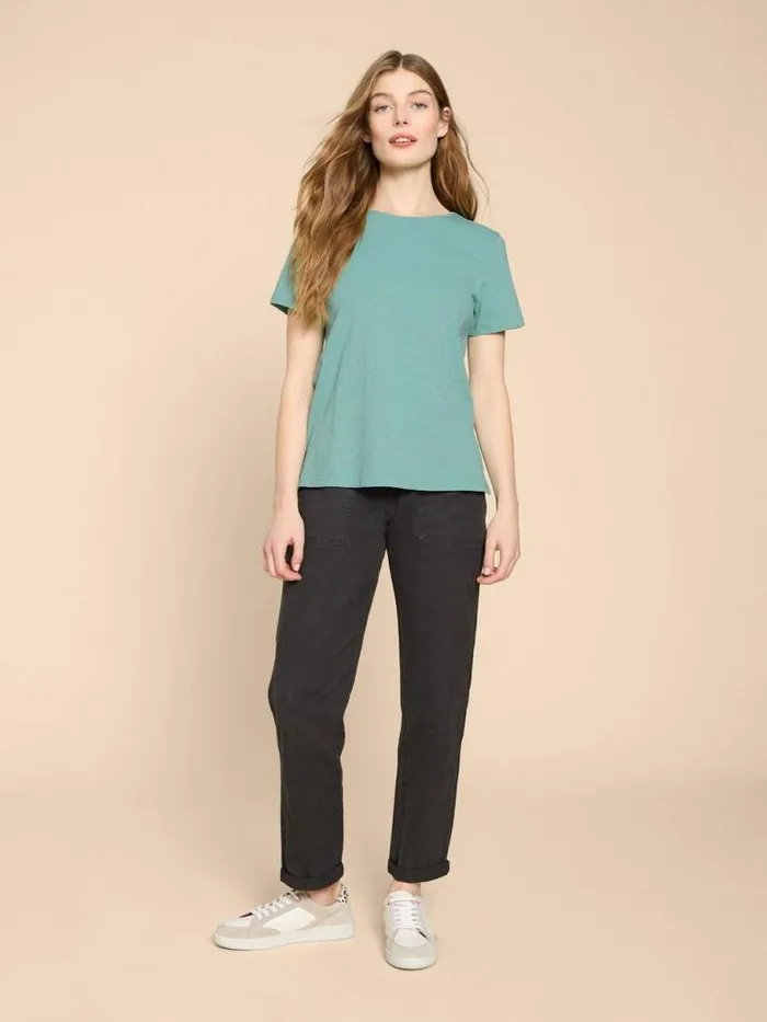 White Stuff Tops and TShirts Women ABBIE TEE Mid Teal White Stuff Tops and TShirts Women ABBIE TEE Mid Teal