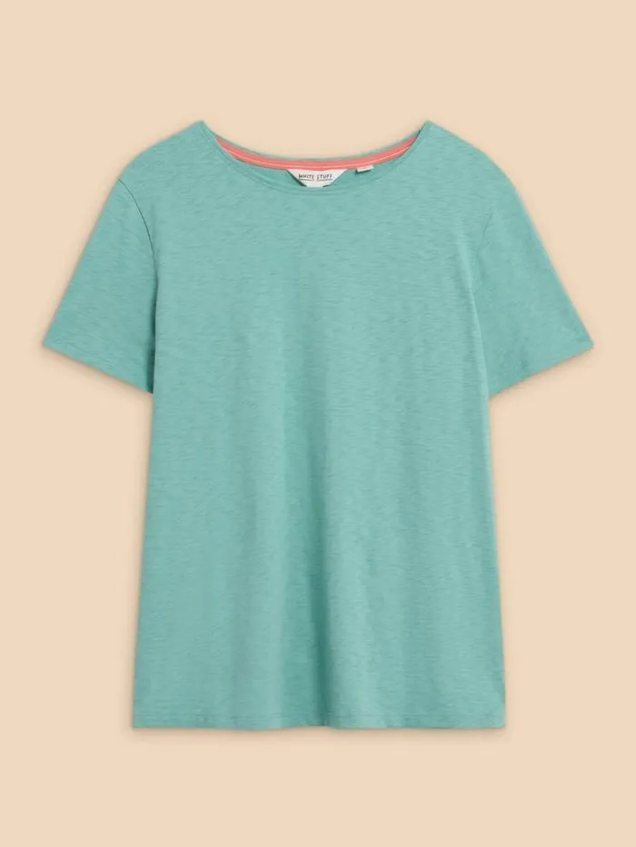 White Stuff Tops and TShirts Women ABBIE TEE Mid Teal White Stuff Tops and TShirts Women ABBIE TEE Mid Teal