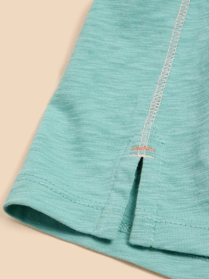 White Stuff Tops and TShirts Women ABBIE TEE Mid Teal White Stuff Tops and TShirts Women ABBIE TEE Mid Teal