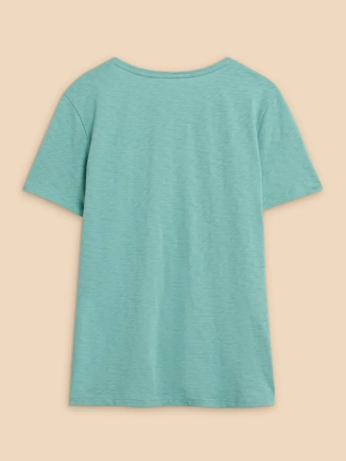 White Stuff Tops and TShirts Women ABBIE TEE Mid Teal White Stuff Tops and TShirts Women ABBIE TEE Mid Teal