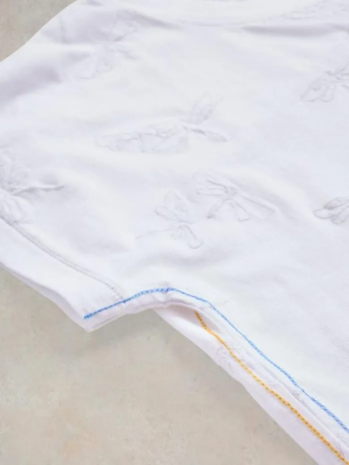 White Stuff Tops and TShirts Women NELLY NOTCH NECK EMBROIDERED TEE Brilliant White White Stuff Tops and TShirts Women NELLY NOTCH NECK EMBROIDERED TEE Brilliant White