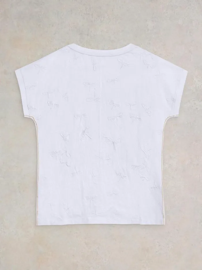 White Stuff Tops and TShirts Women NELLY NOTCH NECK EMBROIDERED TEE Brilliant White White Stuff Tops and TShirts Women NELLY NOTCH NECK EMBROIDERED TEE Brilliant White