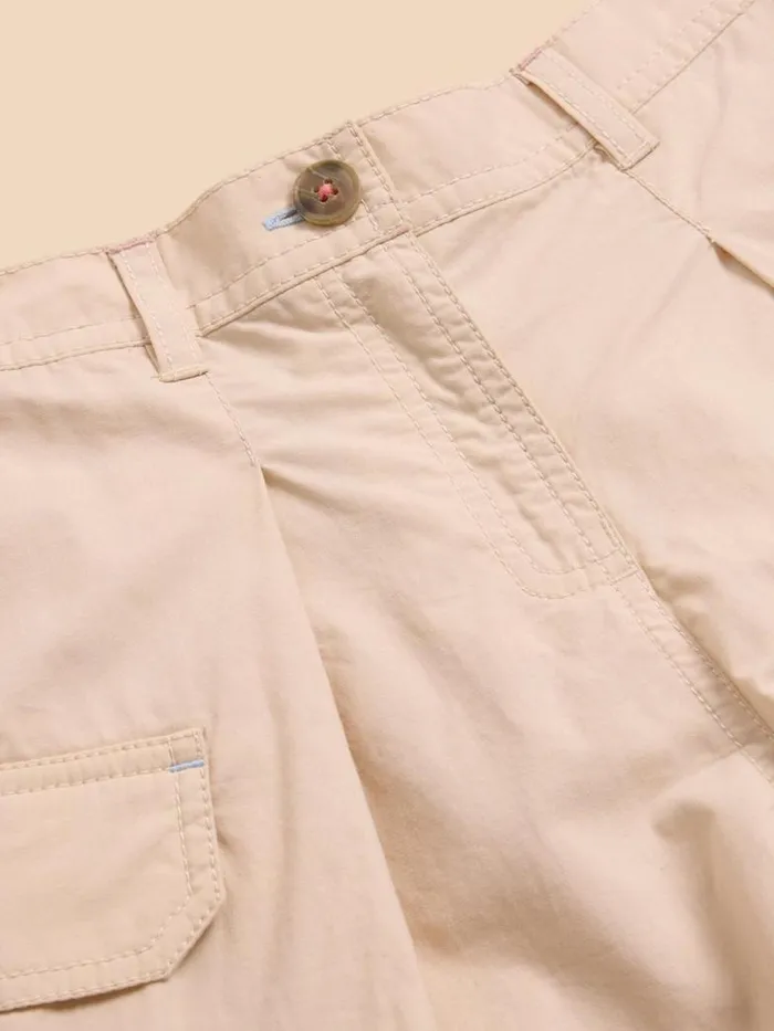 White Stuff Trousers and Shorts Kids Colette Cargo Short Light Natural White Stuff Trousers and Shorts Kids Colette Cargo Short Light Natural