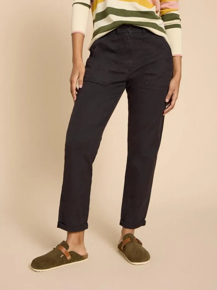 White Stuff Trousers Women Twister Chino Trouser Pure Black