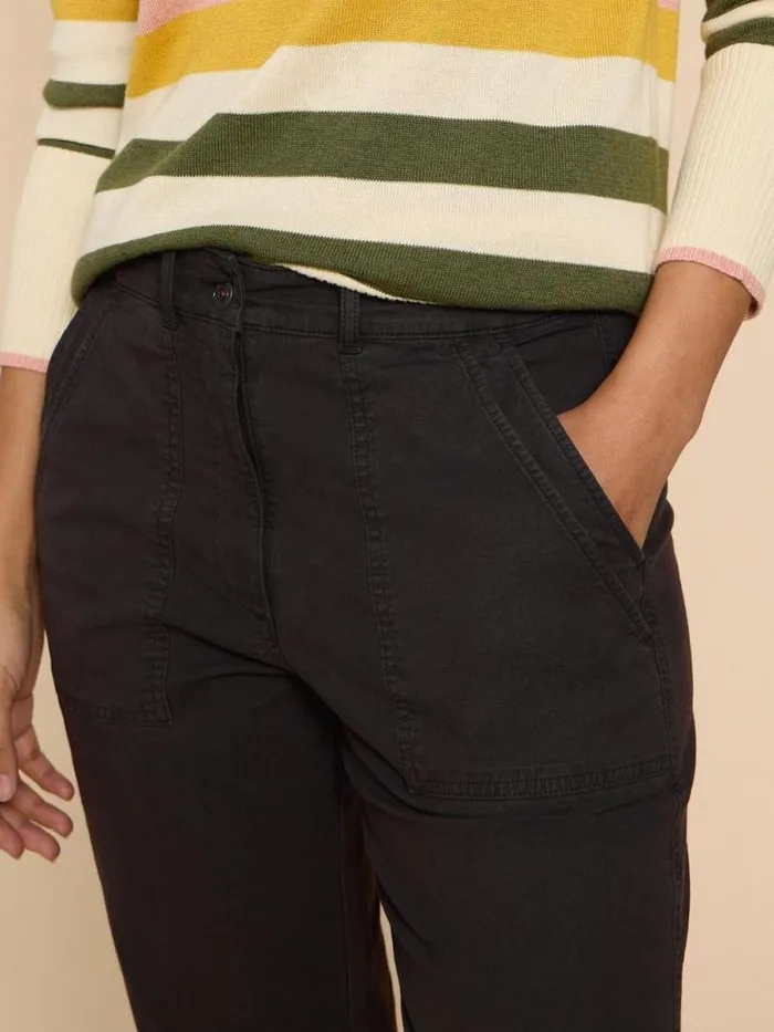 White Stuff Trousers Women Twister Chino Trouser Pure Black White Stuff Trousers Women Twister Chino Trouser Pure Black