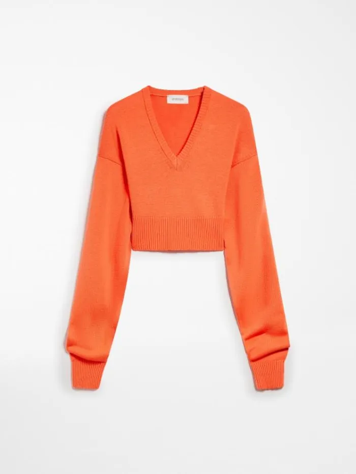 Woman Boxyfit Pure Wool Sweater Orange Maxmara Knitwear And Sweatshirts Woman Boxyfit Pure Wool Sweater Orange Maxmara Knitwear And Sweatshirts