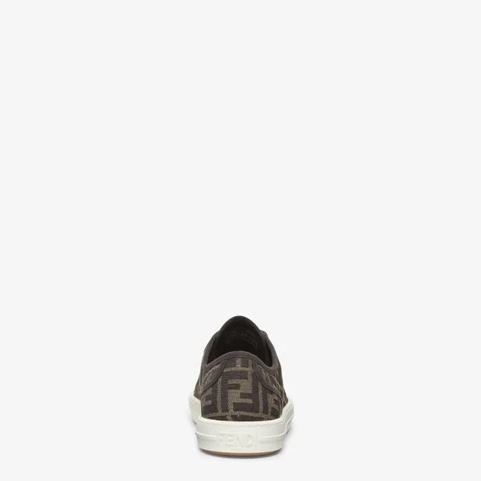 Woman Brown Ff Fabric LowTops Brown Fendi Sneakers