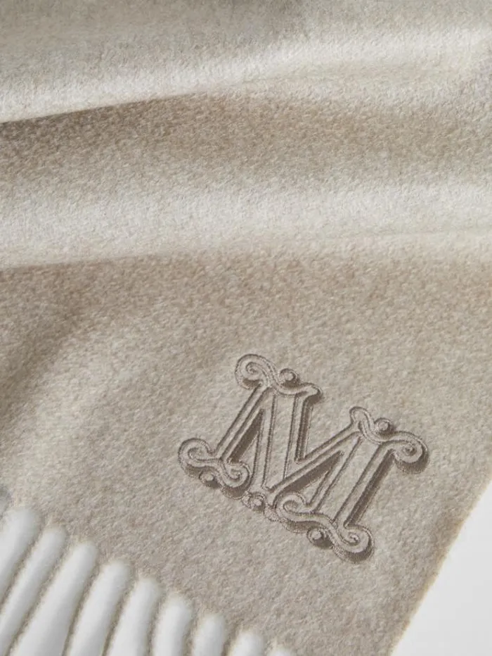 Woman Cashmere Stole Sand Maxmara Scarves And Foulards