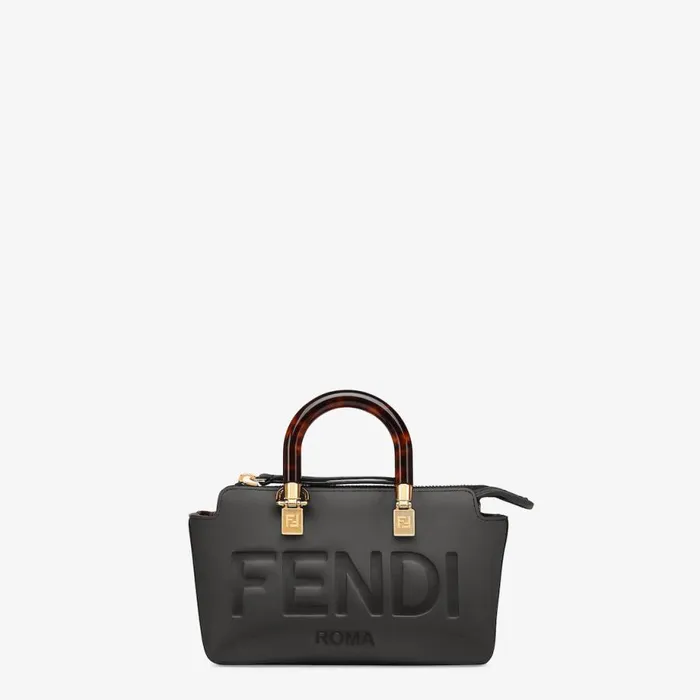 WomanKids Small Boston Bag In Black Leather Black Fendi Mini Bags